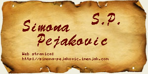 Simona Pejaković vizit kartica